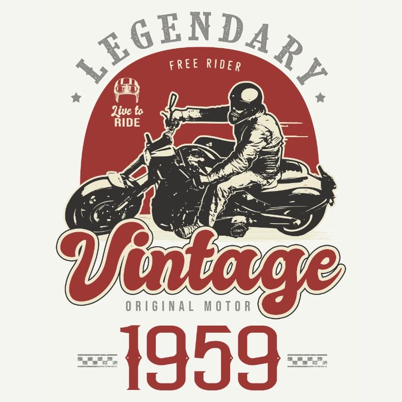 1959 Jubiläums-Oldtimer-Biker-Motorrad