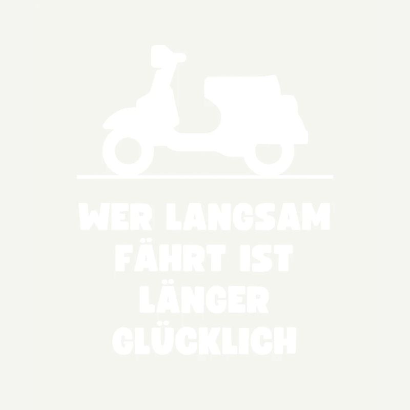 Roller Mofa Fahrer Leidenschaft Langsam Glücklich