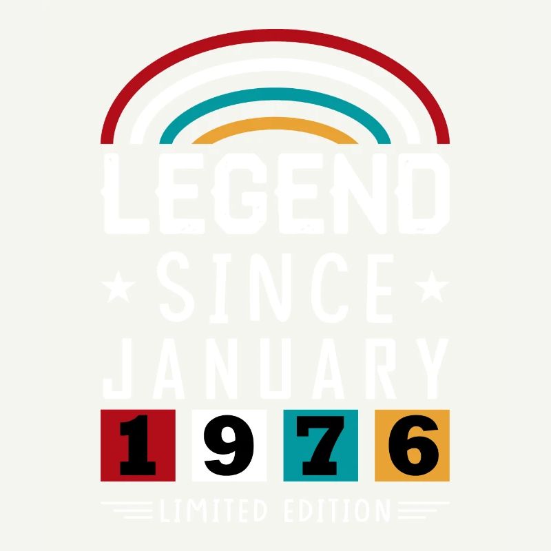 1976 Legend Since Geburtstag Geschenk Januar