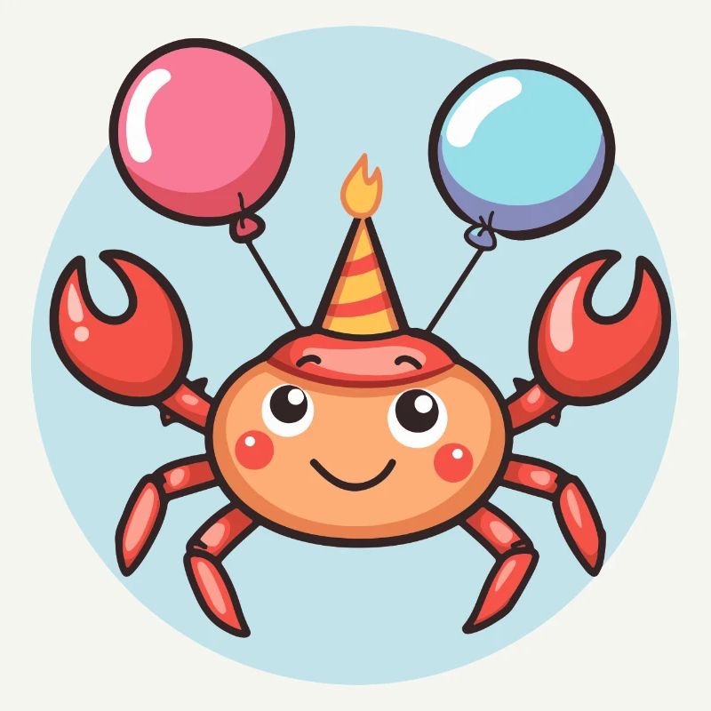 Krebs Krabbe Geburtstag Comic