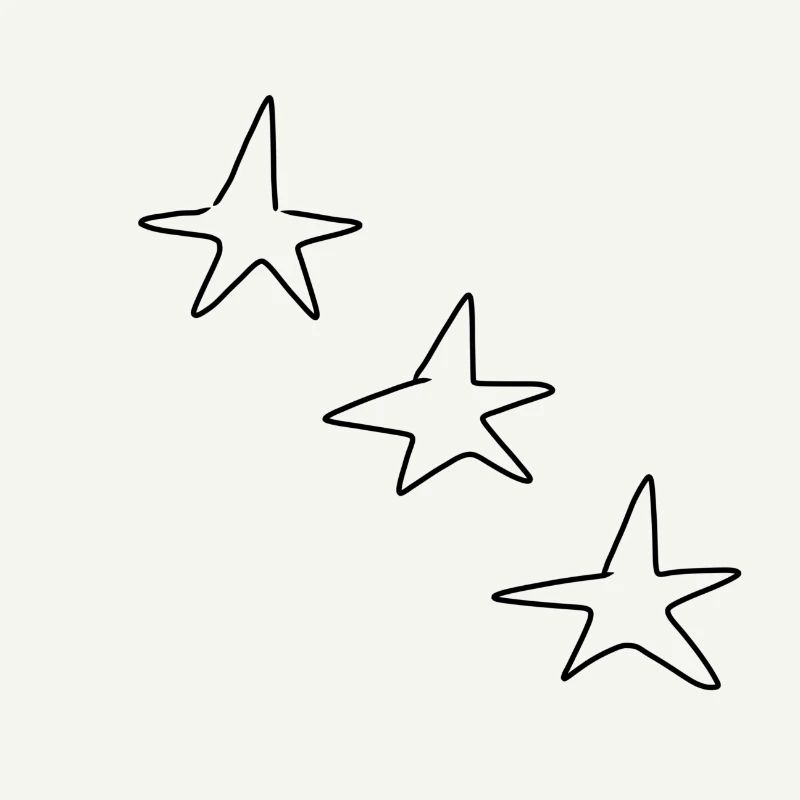 three star star shapes icon