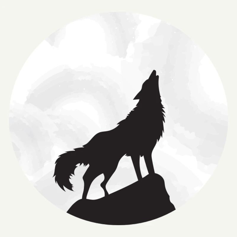 Howling Wolf at full moon