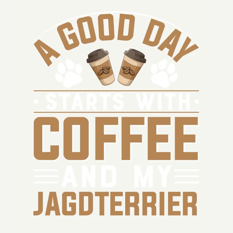 Deutscher Jagdterrier Hunderasse Kaffee Trinken