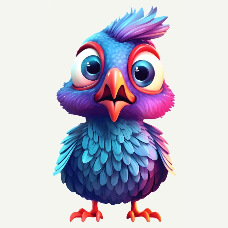 Bébé oiseau effrayé