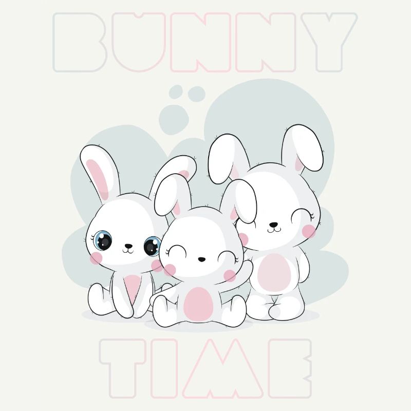Bunny Time Rabbit Rabbits Funny Graphic