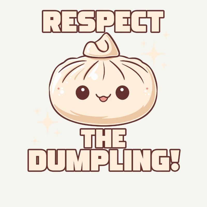 Respect The Dumpling Mignon Cartoon Dumpling