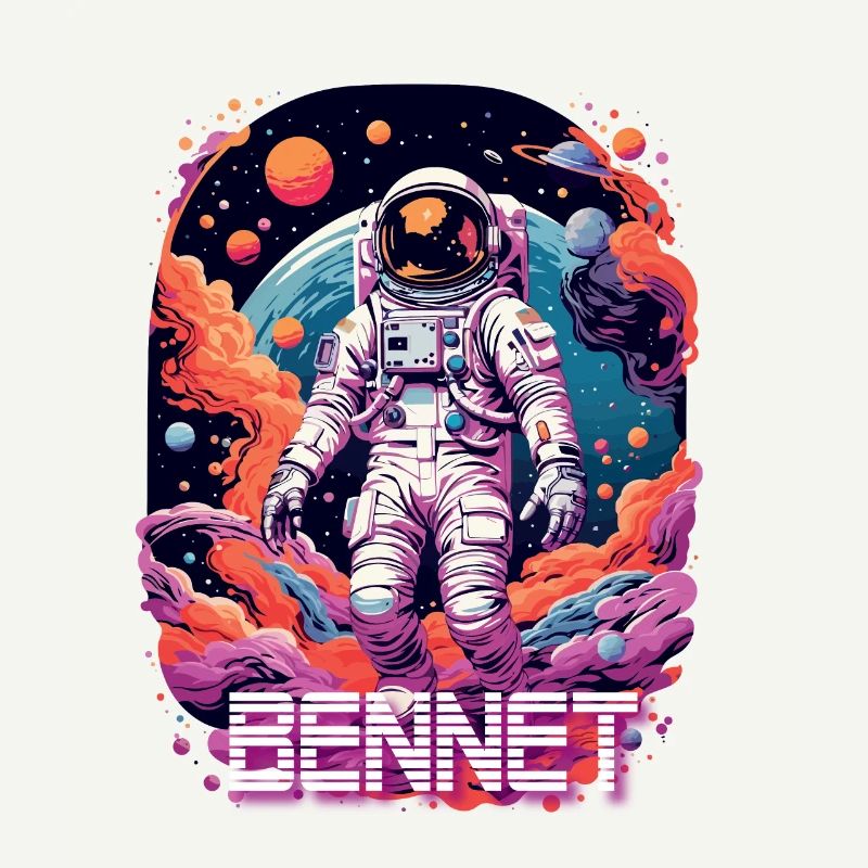 BENNET - Schöner Jungen Name mit coolem Astronaut