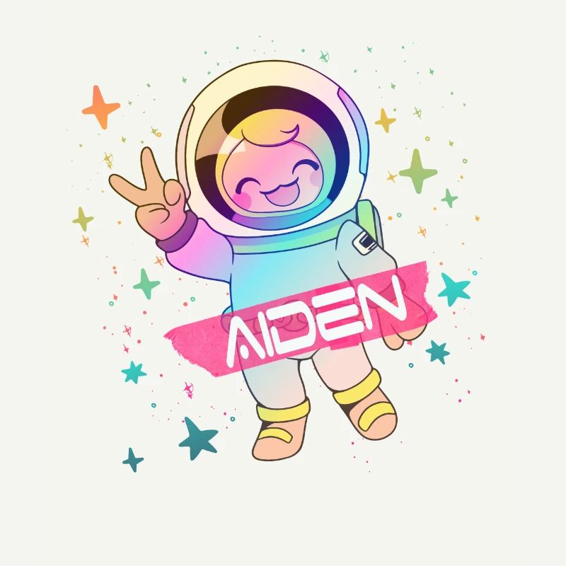 AIDEN - Beau nom de garçon avec astronaute mignon