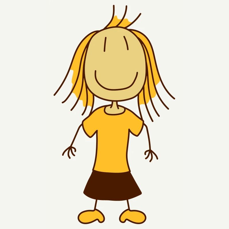 nettes kleines glueckliches Maedchen