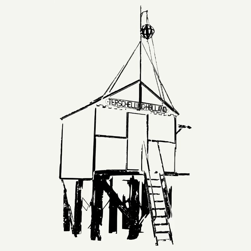Maison de noyade sur la plage de Terschelling