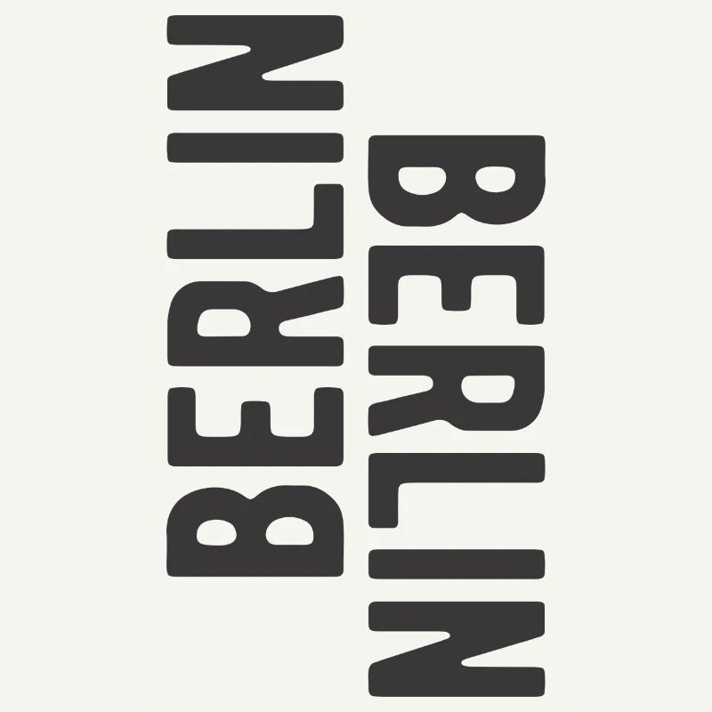 Berlin lettering Berlin Berlin slogan