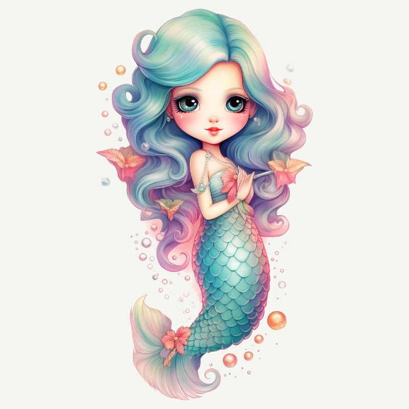Mignon petite sirène arc-en-ciel, Sirène