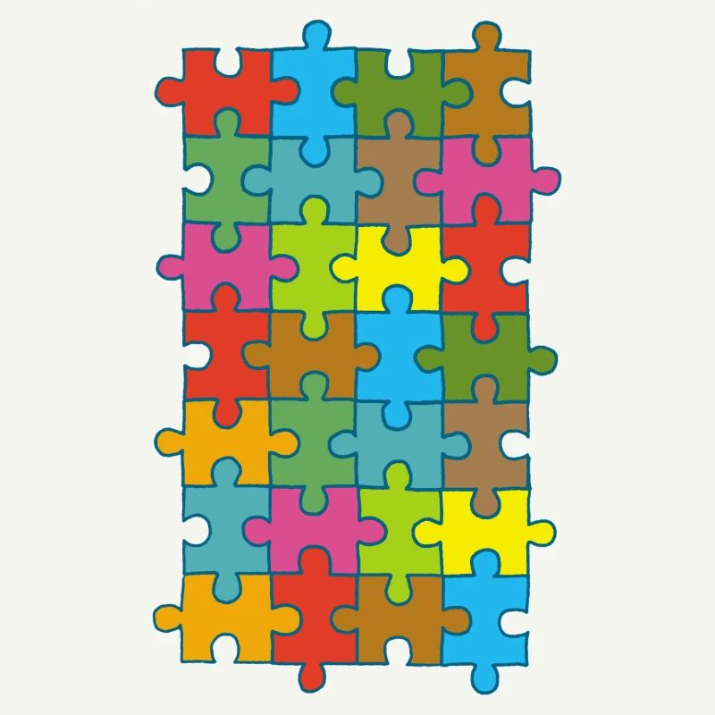 Puzzle multicolore