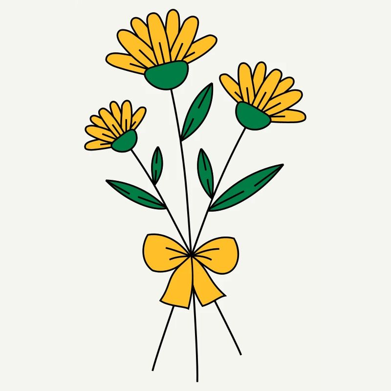 Bouquet de fleurs tricolore