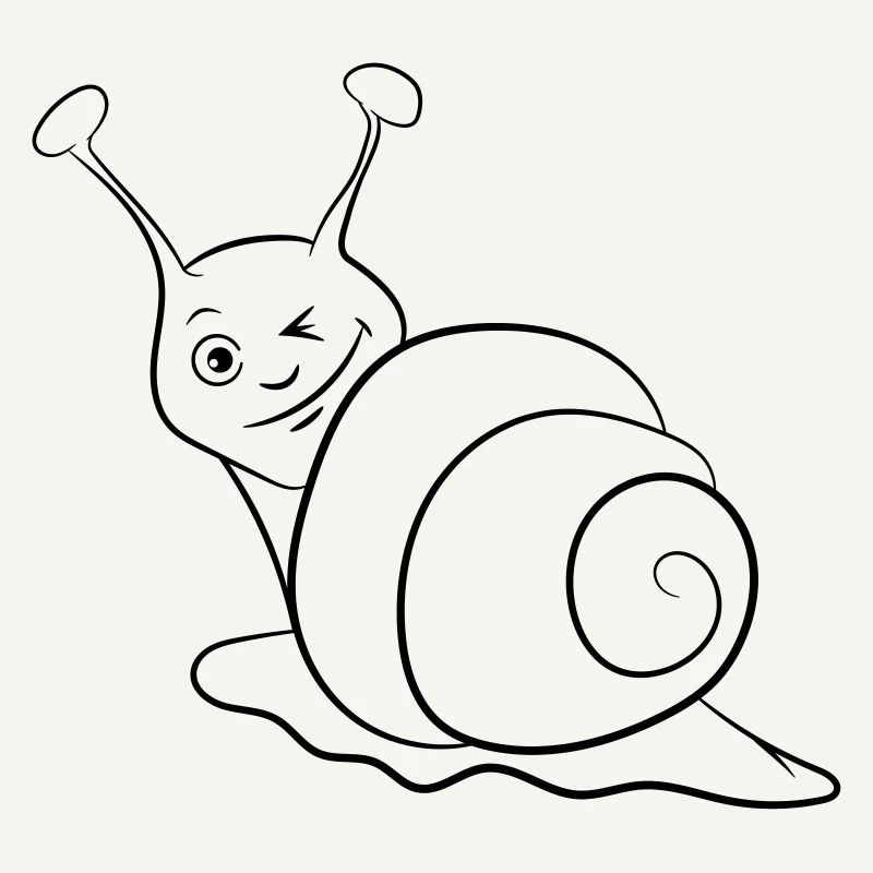 Escargot drôle clin d’oeil