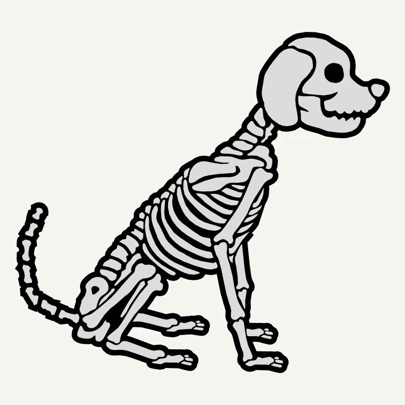 Conception de chien squelette d’Halloween