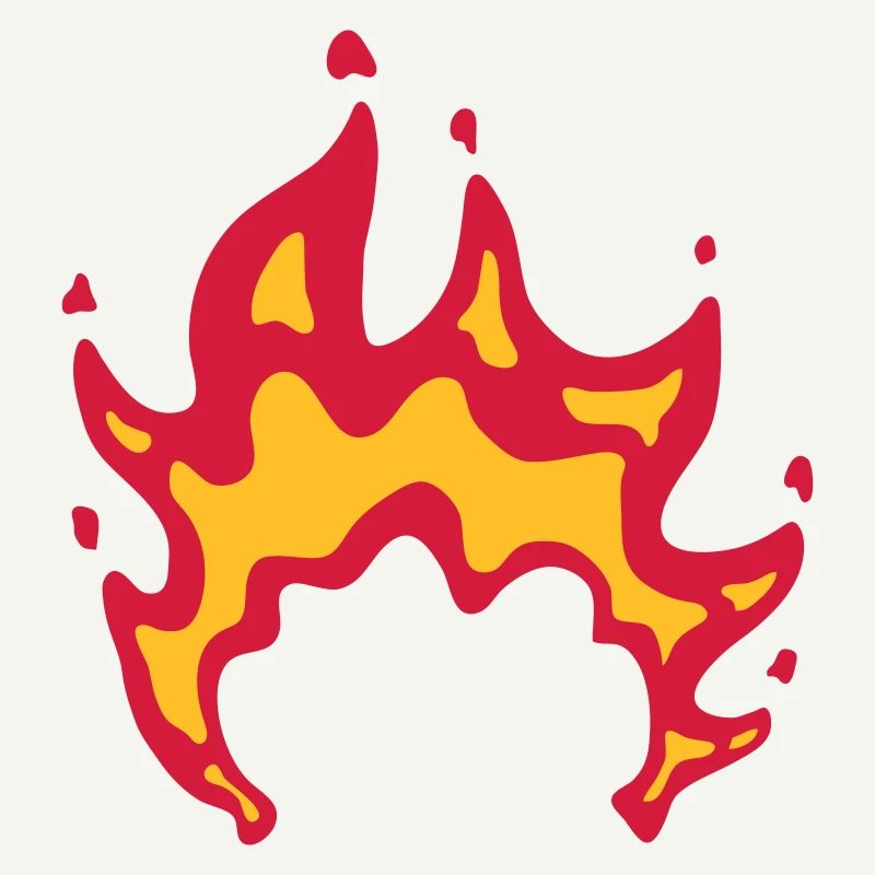 Conception de perruque à cheveux à flamme