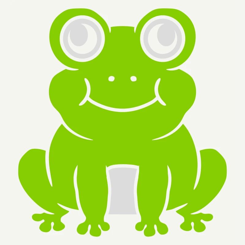 Comic sweet frog sitting