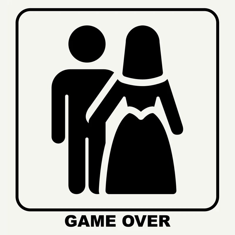 Funny "Game Over" design for him and her
