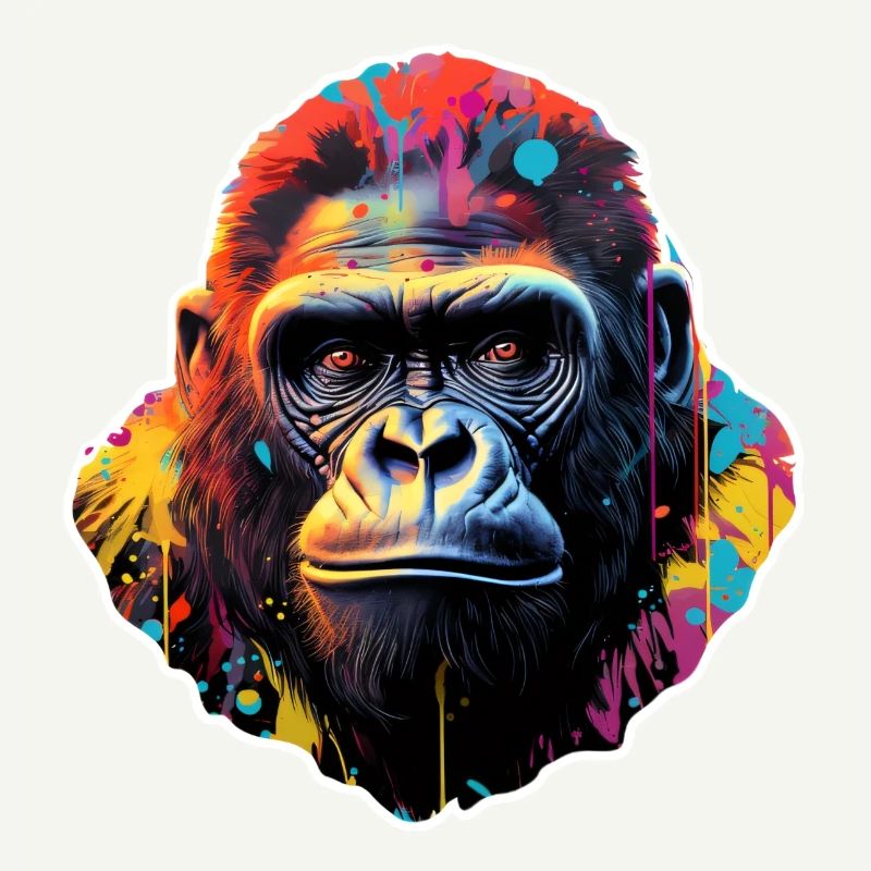 Gorillakopf psychedelisch