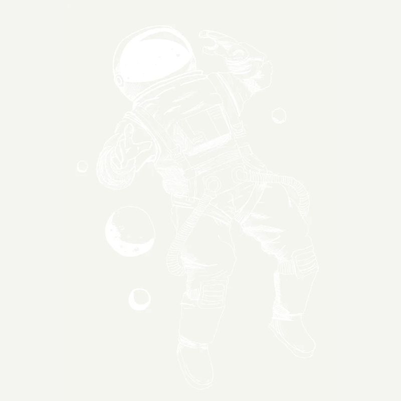 Astronaute flottant blanc