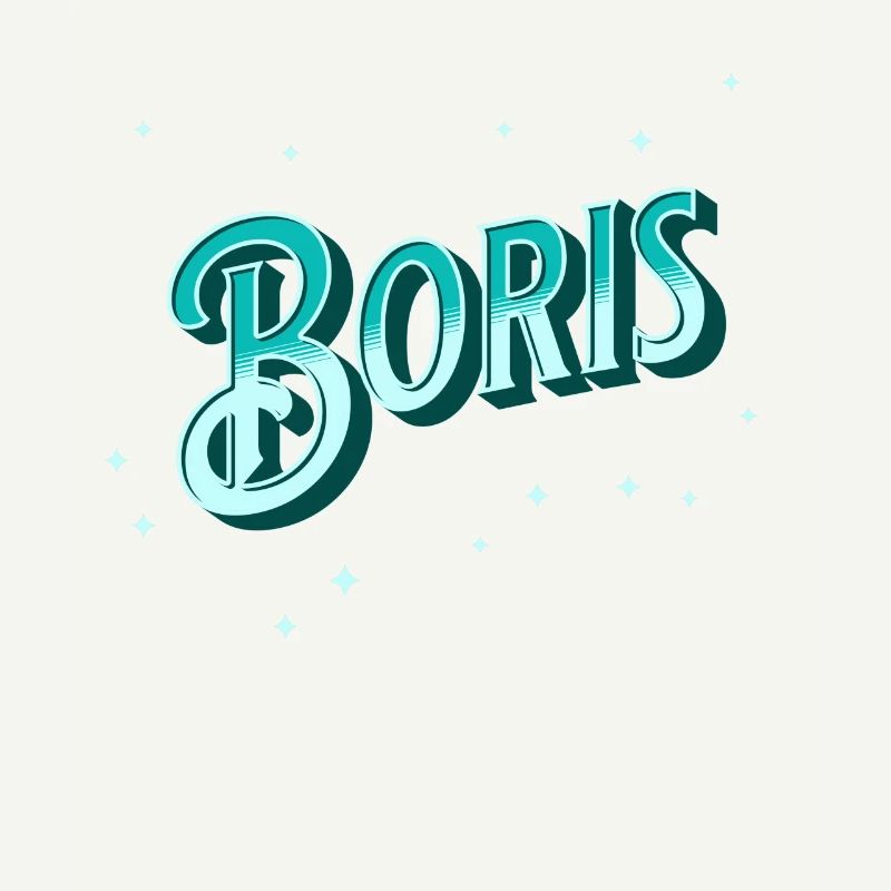 Boris' name personalized
