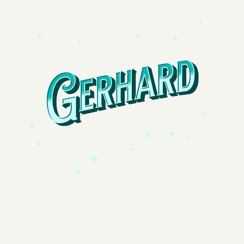 Gerhard's name personalized