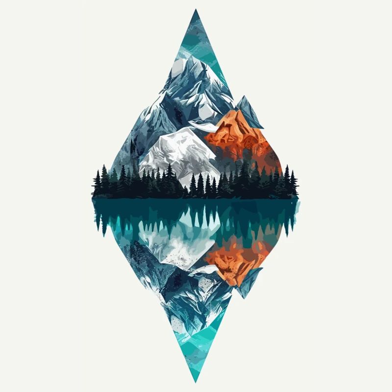 Berg mit Spiegelsee