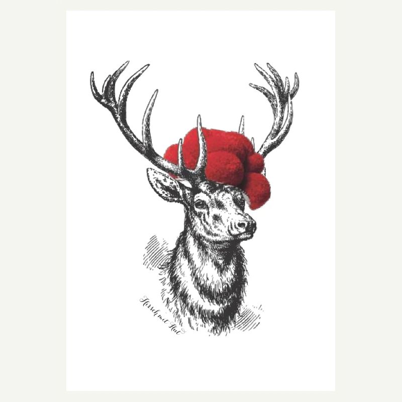 Cerf avec chapeau