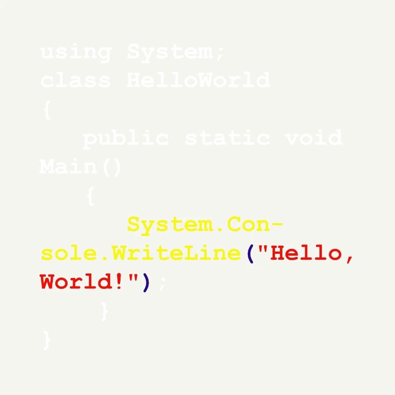 Programme cadeau pour les développeurs Hello World C # Sharp