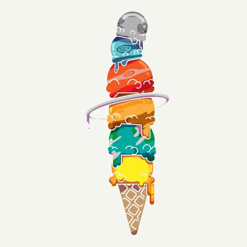 Raumfahrt Eis Waffel Solarsystem Sommer Mars