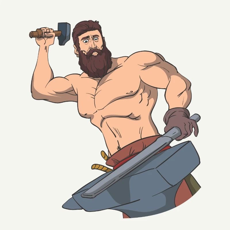 Blacksmith anvil hammer sword