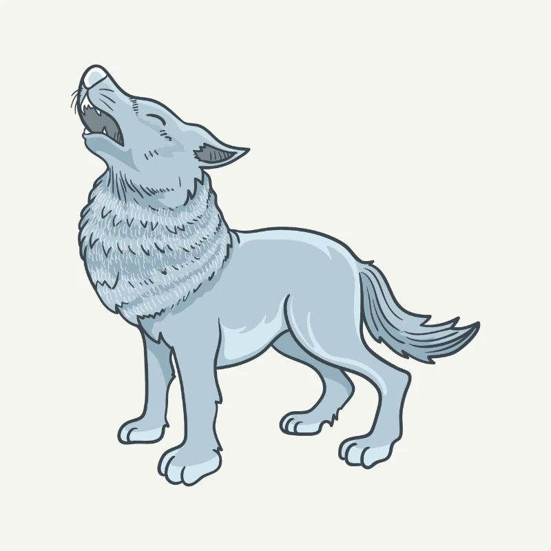 Loup de dessin animé
