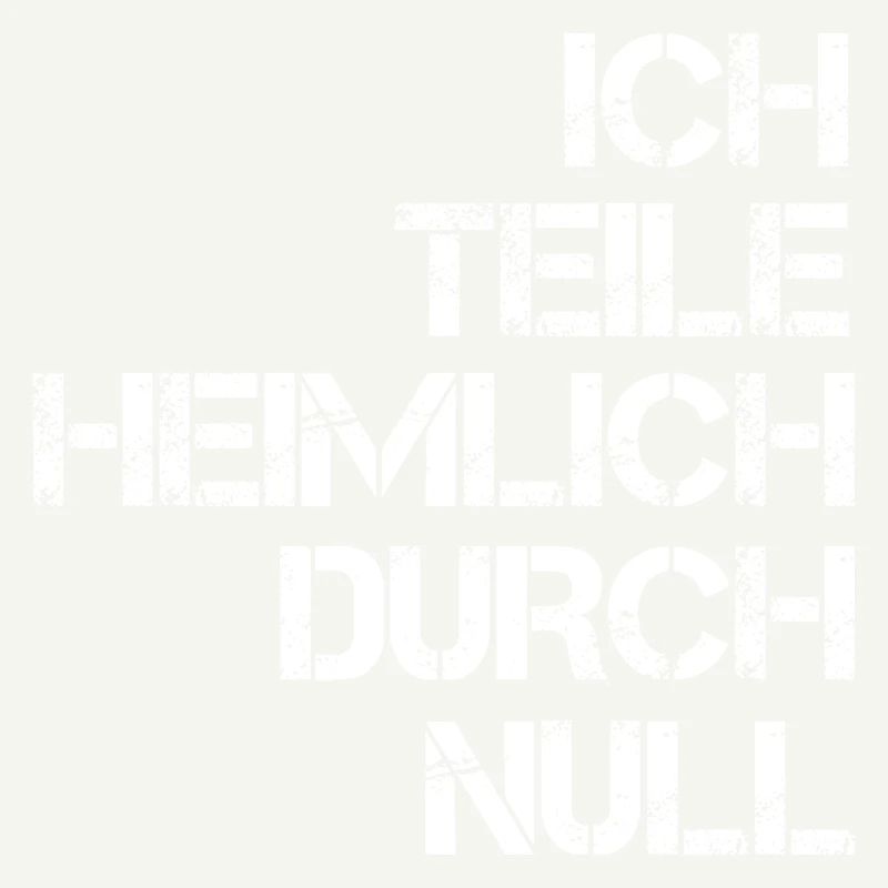 Ich teile heimlich durch Null Mathe Rechnen
