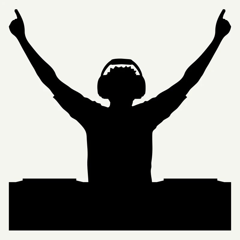 Conception de DJ silhouette