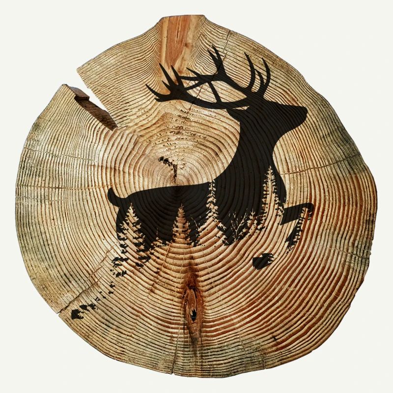 Baumscheibe Hirsch