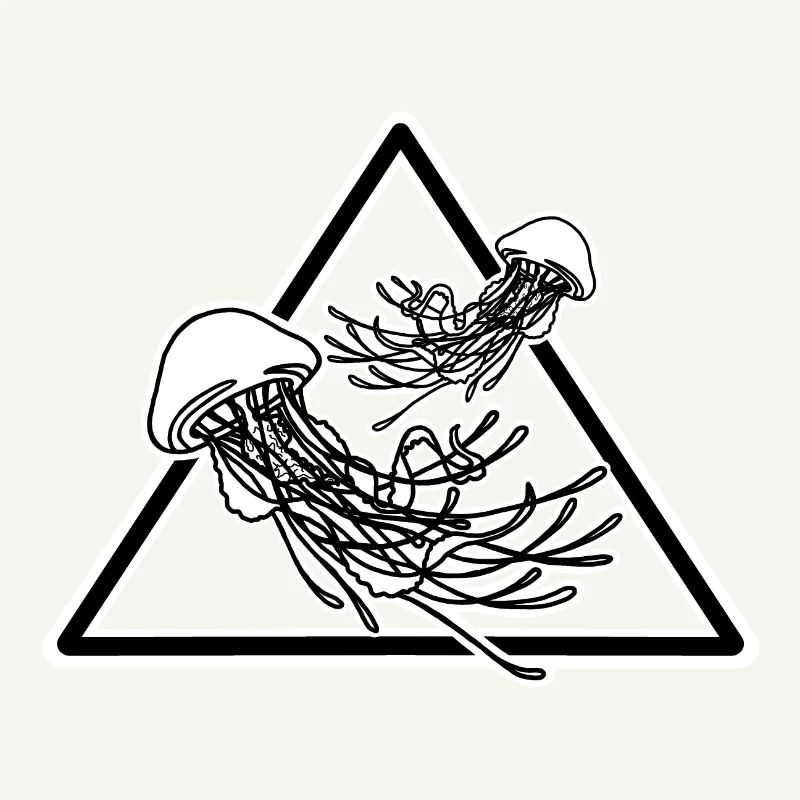 Beau design de méduse en noir / blanc
