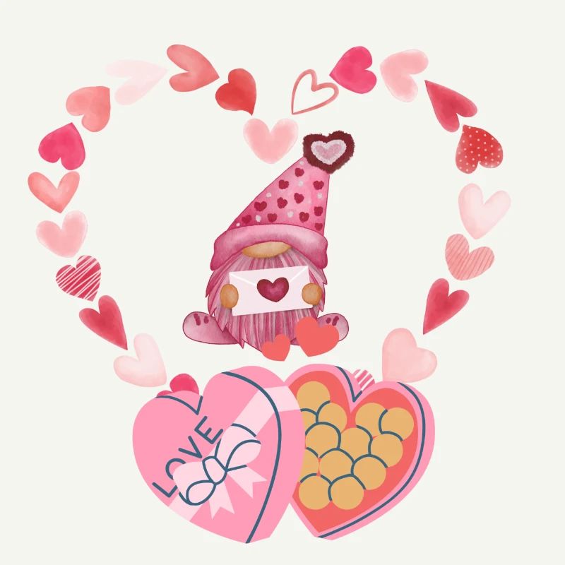 Loving dwarf with a love message