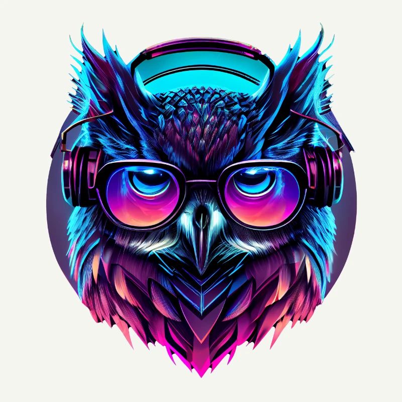 Electronic Music Retrowave Synthwave Outrun Owl