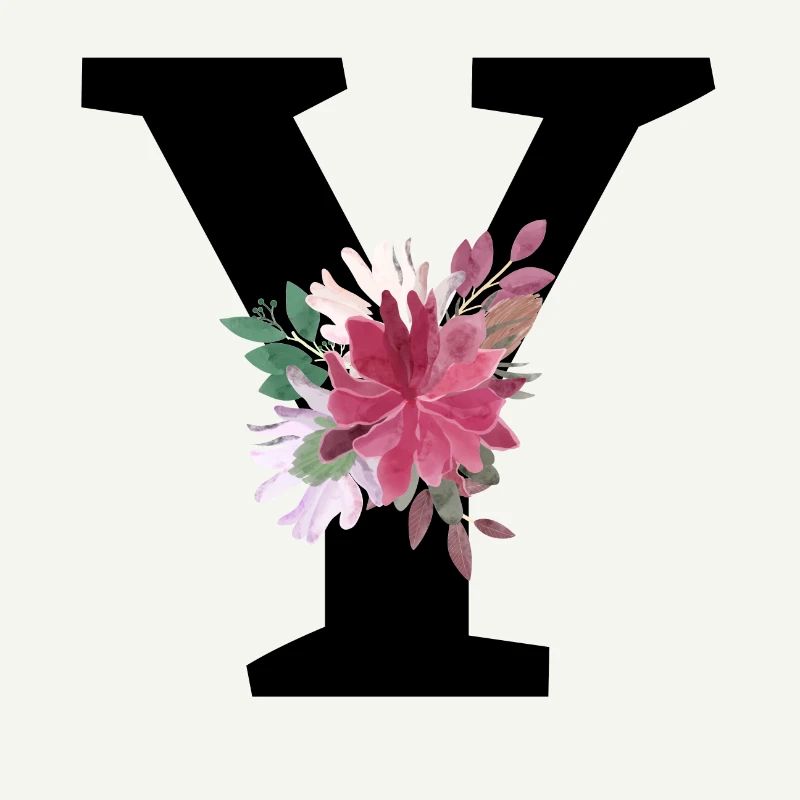 Buchstabe und Blumen