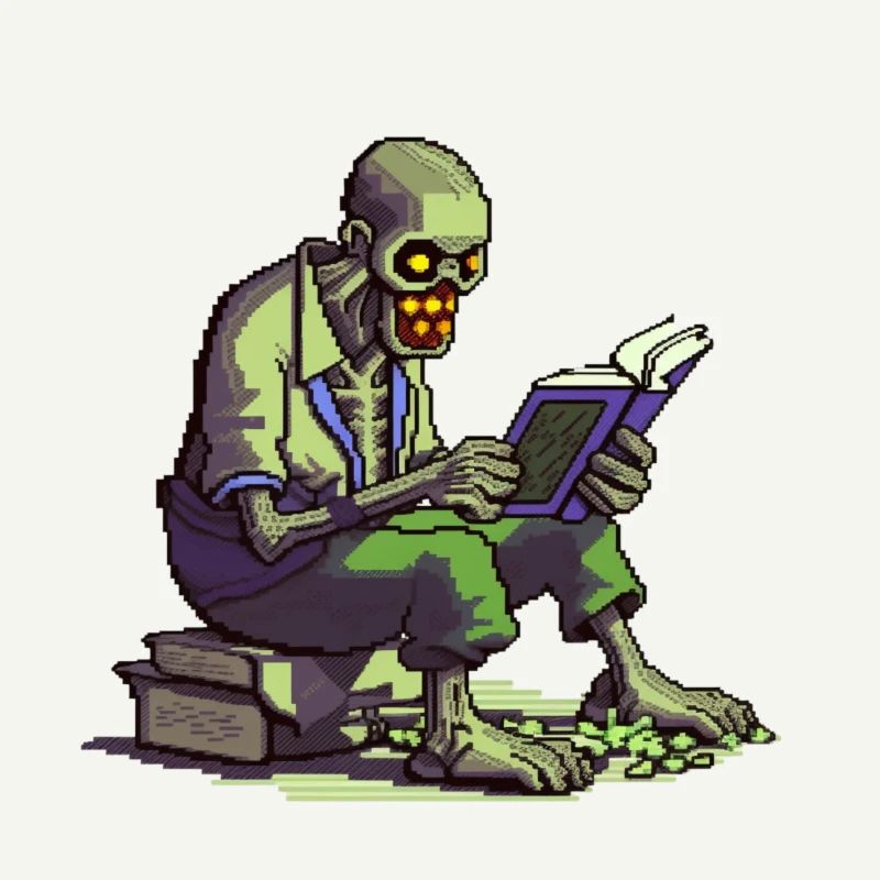 Pixel-Zombie – Lesezeit im Retro-Style