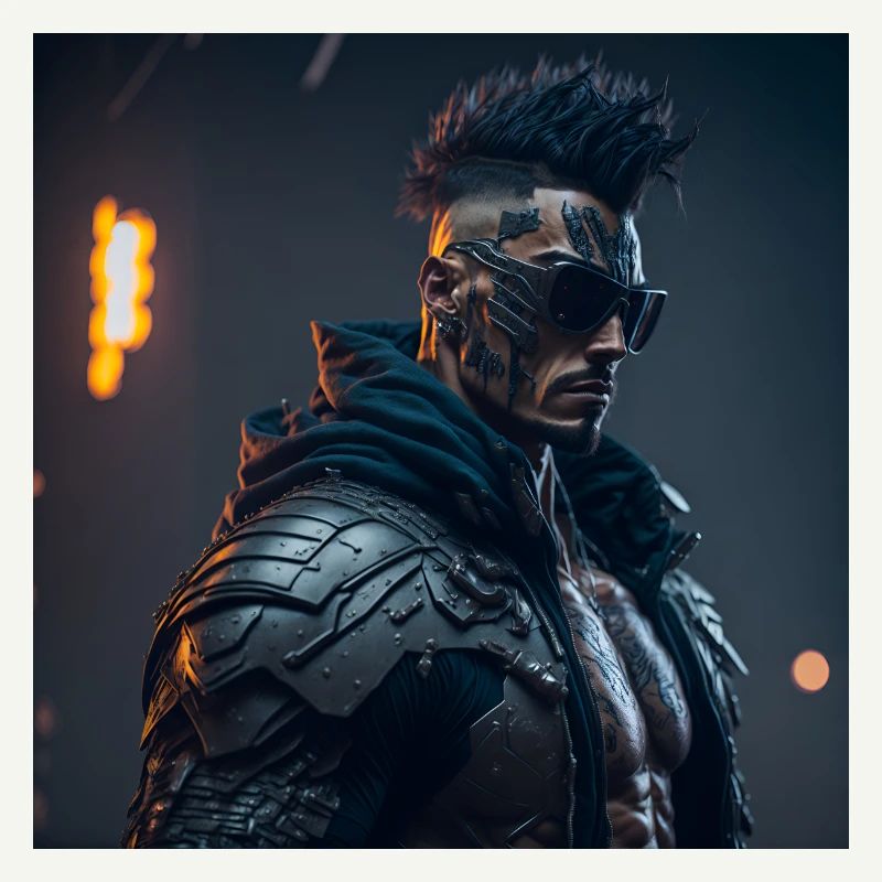 Future Cyberpunkt Warrior