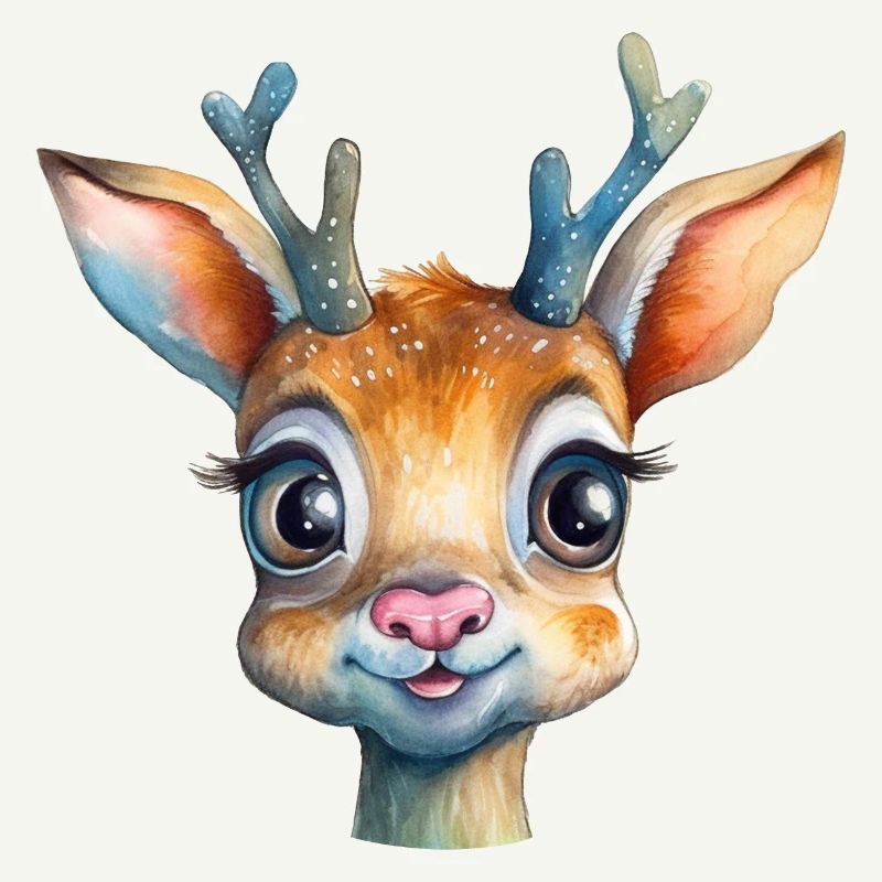 Deer drawing forest animal