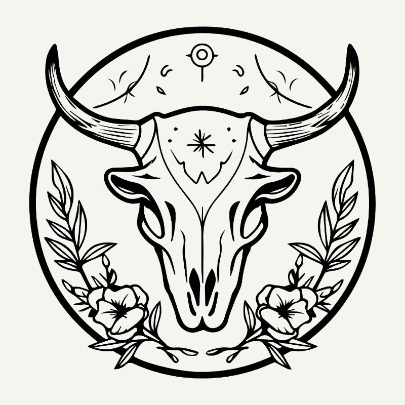 Cow Skull Boho