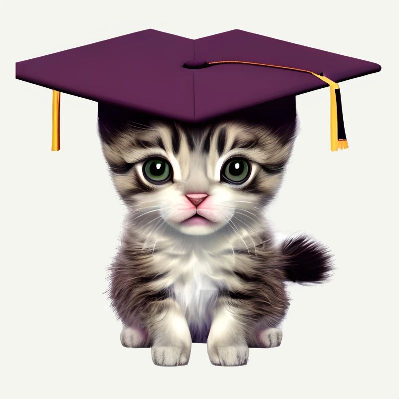 Bachelor Katze Studium Absolvent Schulabschluss