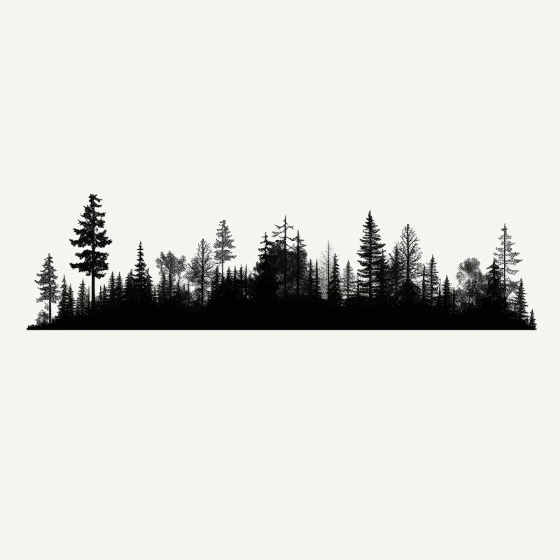Silhouette de la forêt