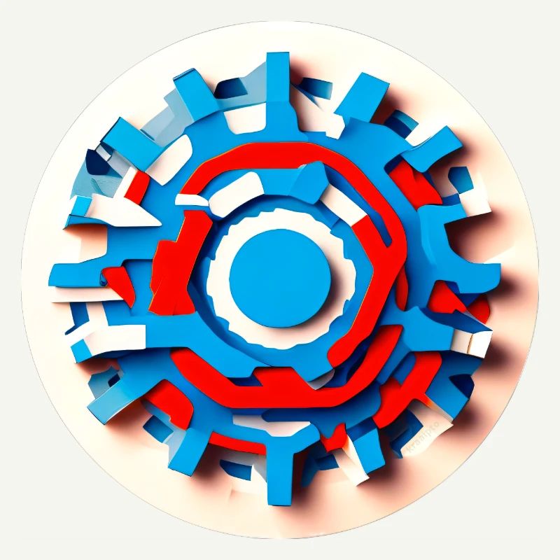 Abstract Psychedelic Gear Wheel