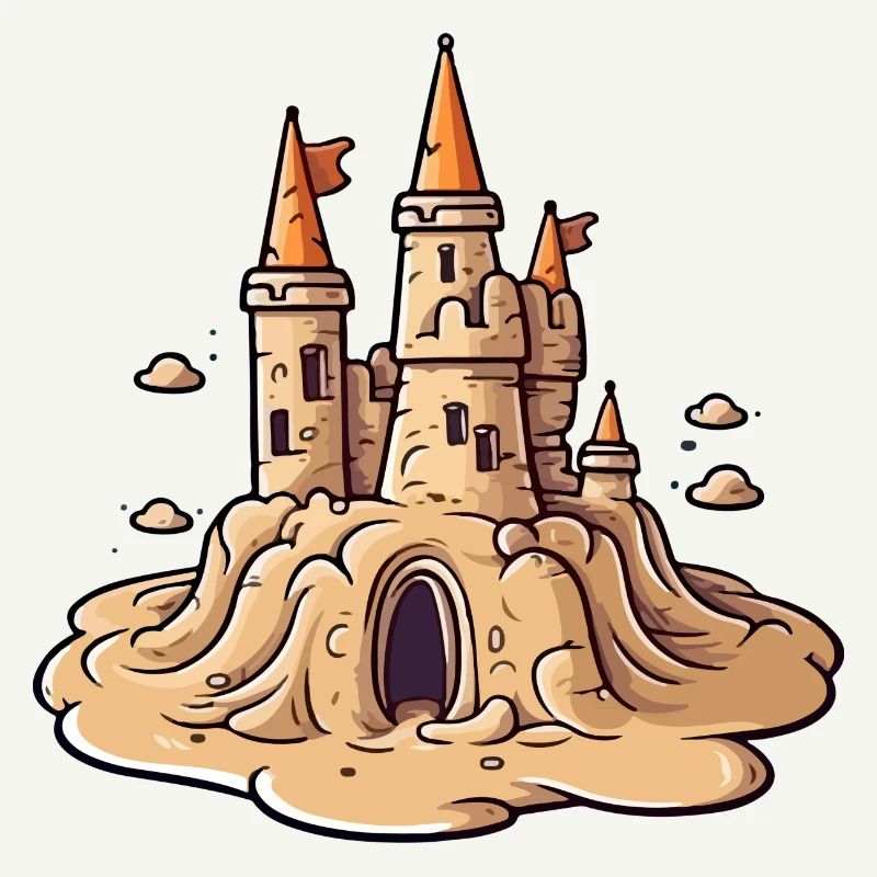 Le château de sable orange