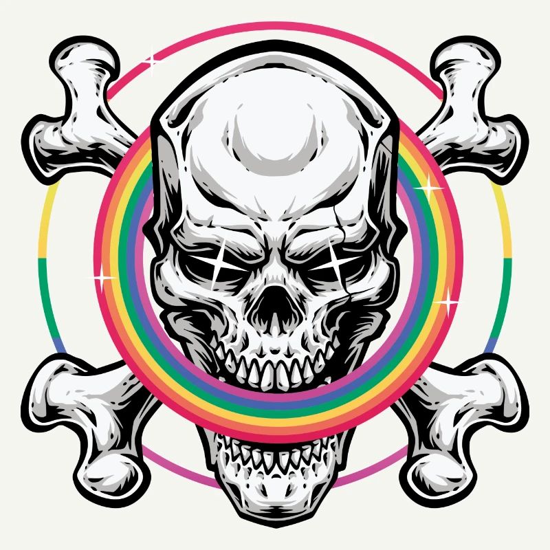 Pride Skull - Bunt - Regenbogen - Totenkopf