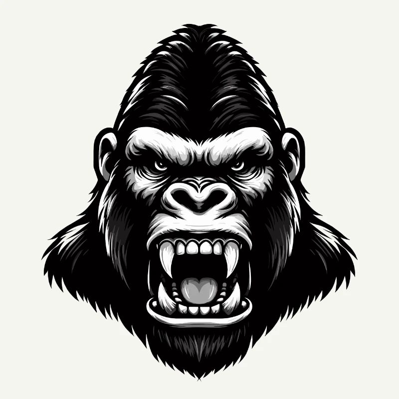 Wütender Gorilla